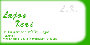 lajos keri business card